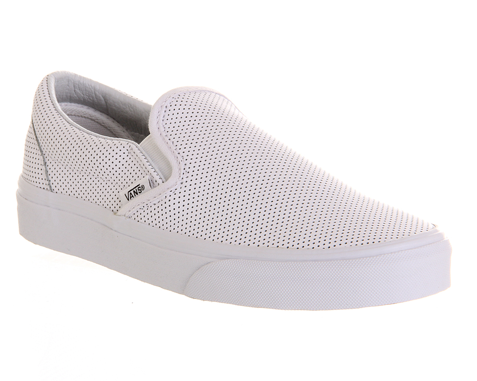 perforated leather slip on sneakers