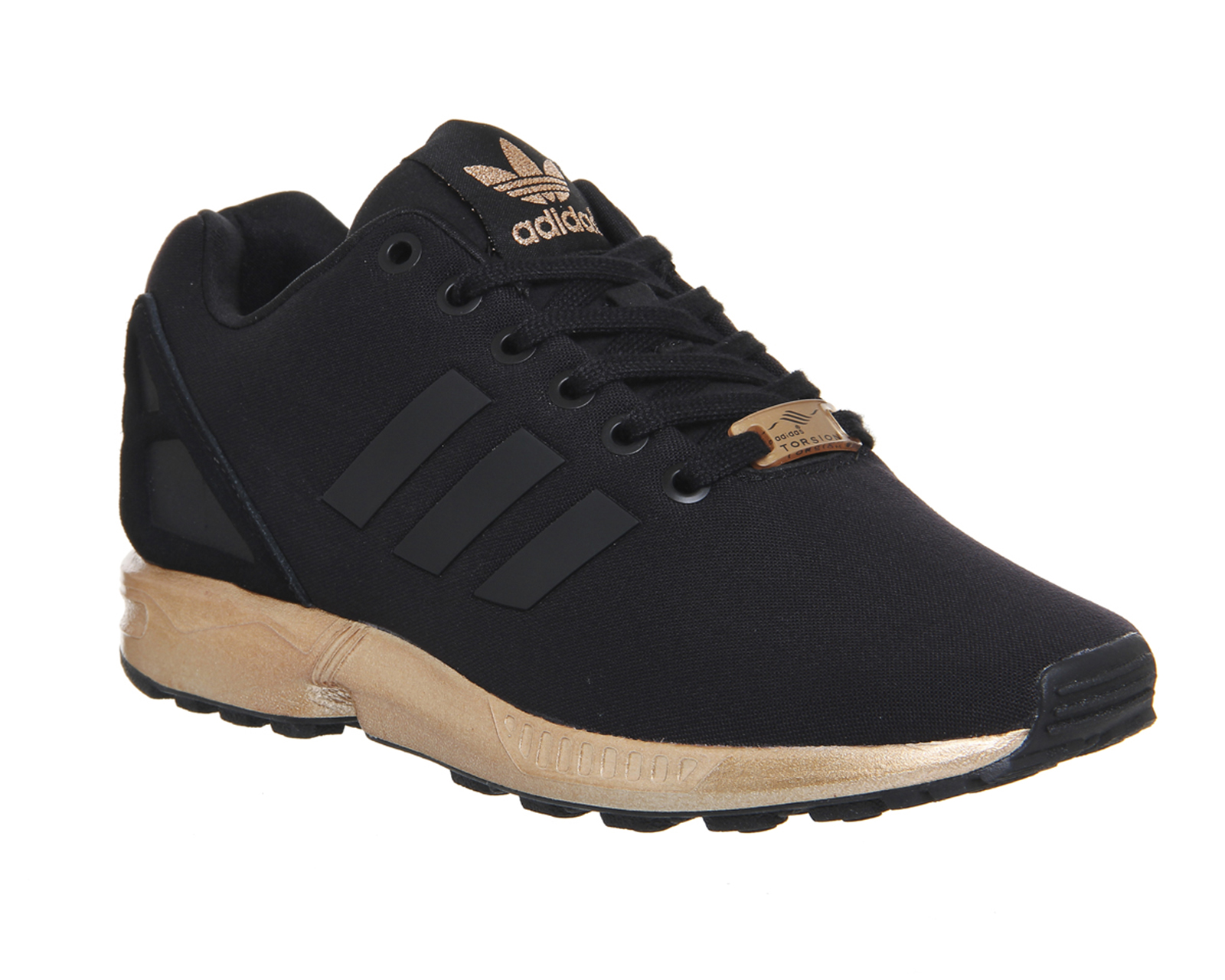 adidas black rose gold trainers