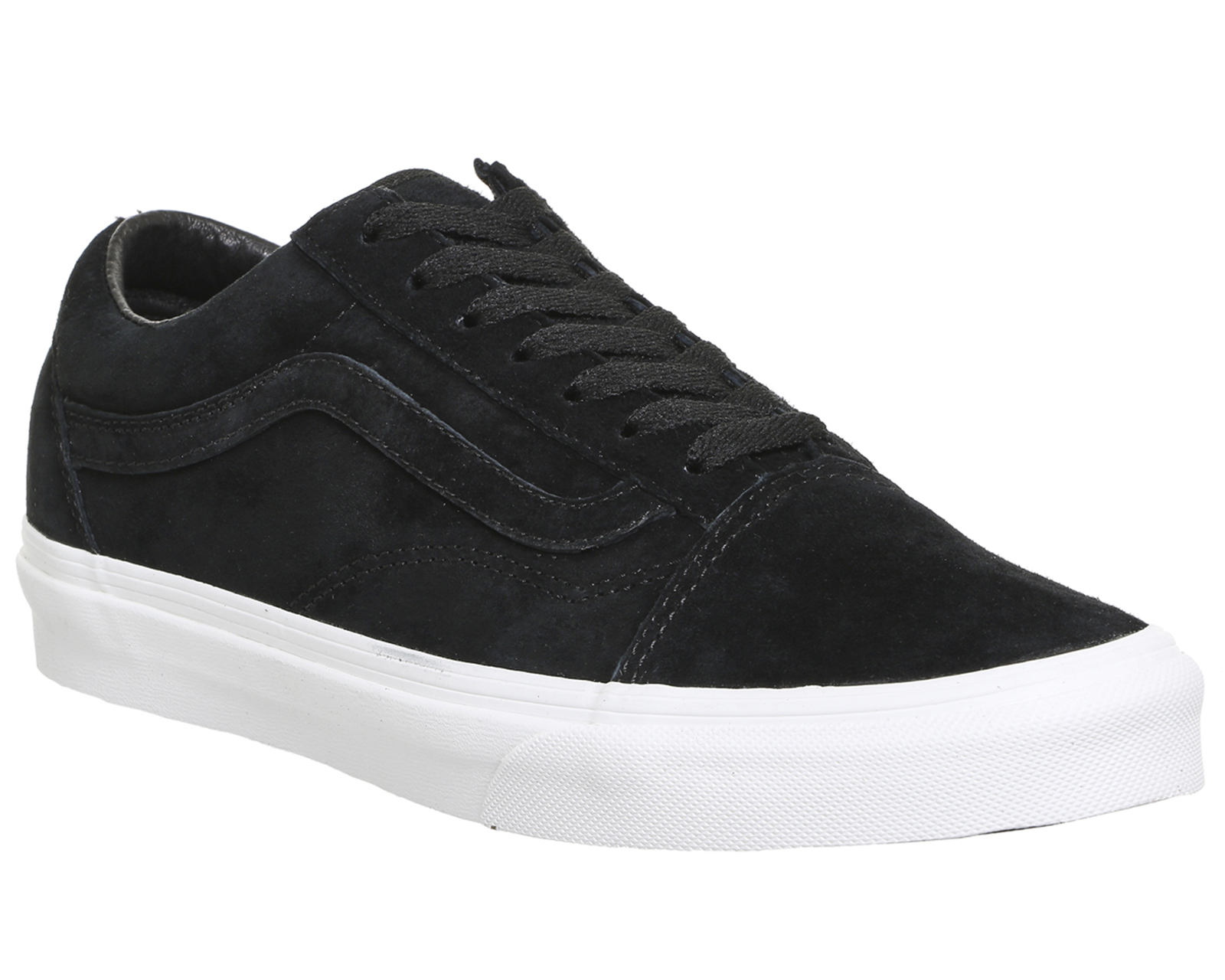 vans black and white suede