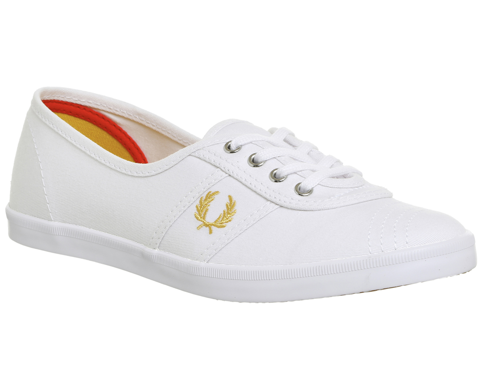 Fred Perry Aubrey Slip Ons White Twill 
