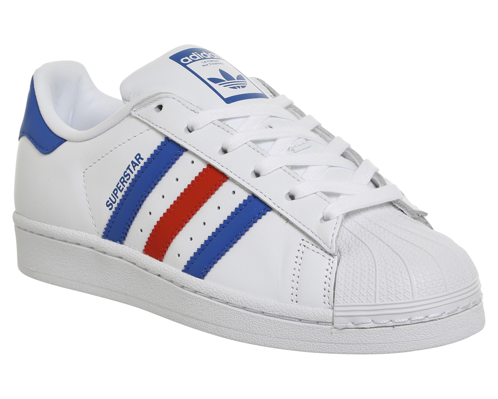 adidas white with blue
