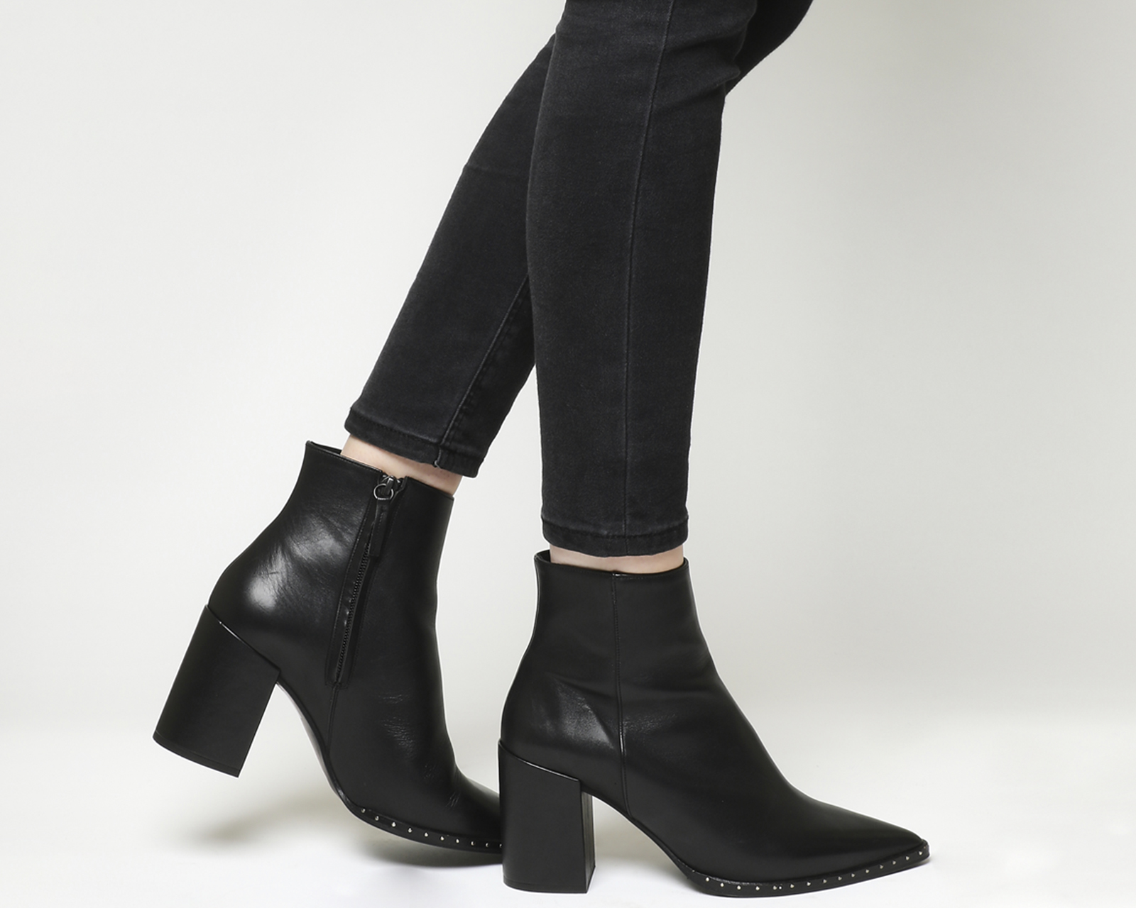 pointed black flat boots