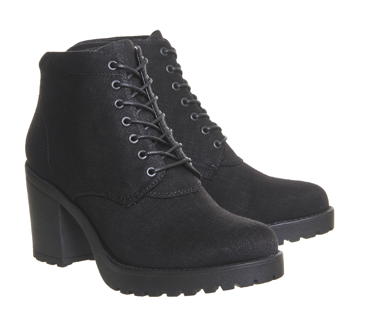 Vagabond Shoemakers Grace Canvas Boots Black Canvas - Women's Ankle Boots