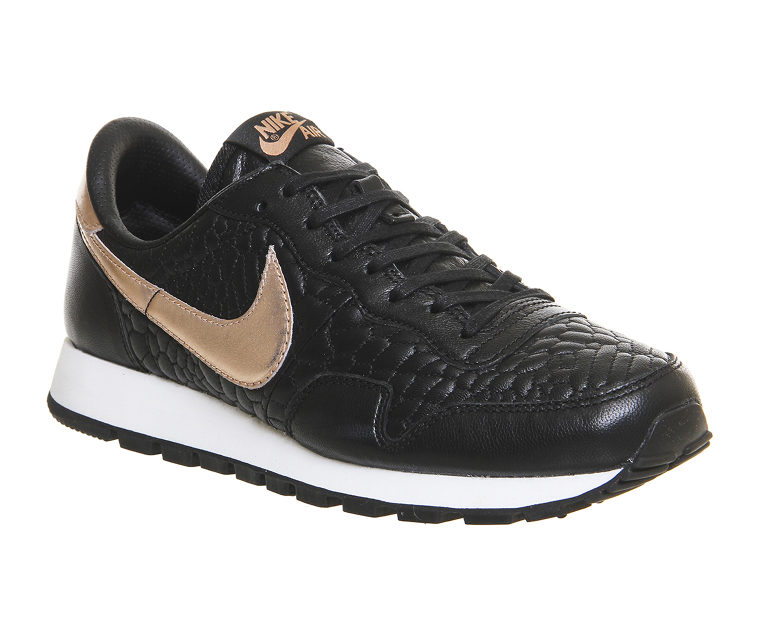 black rose gold nike trainers 
