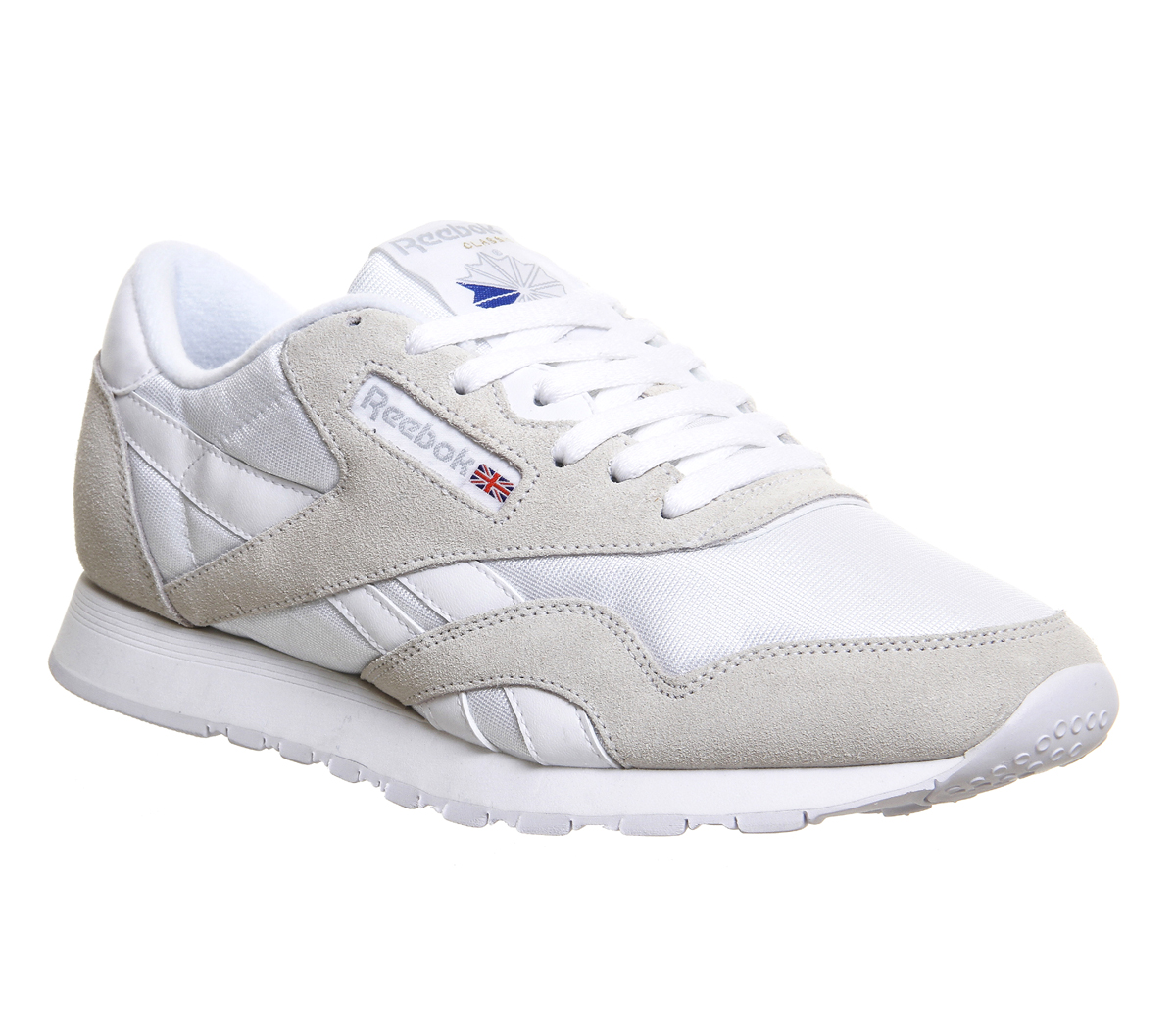 reebok classic nylon trainers in black and white