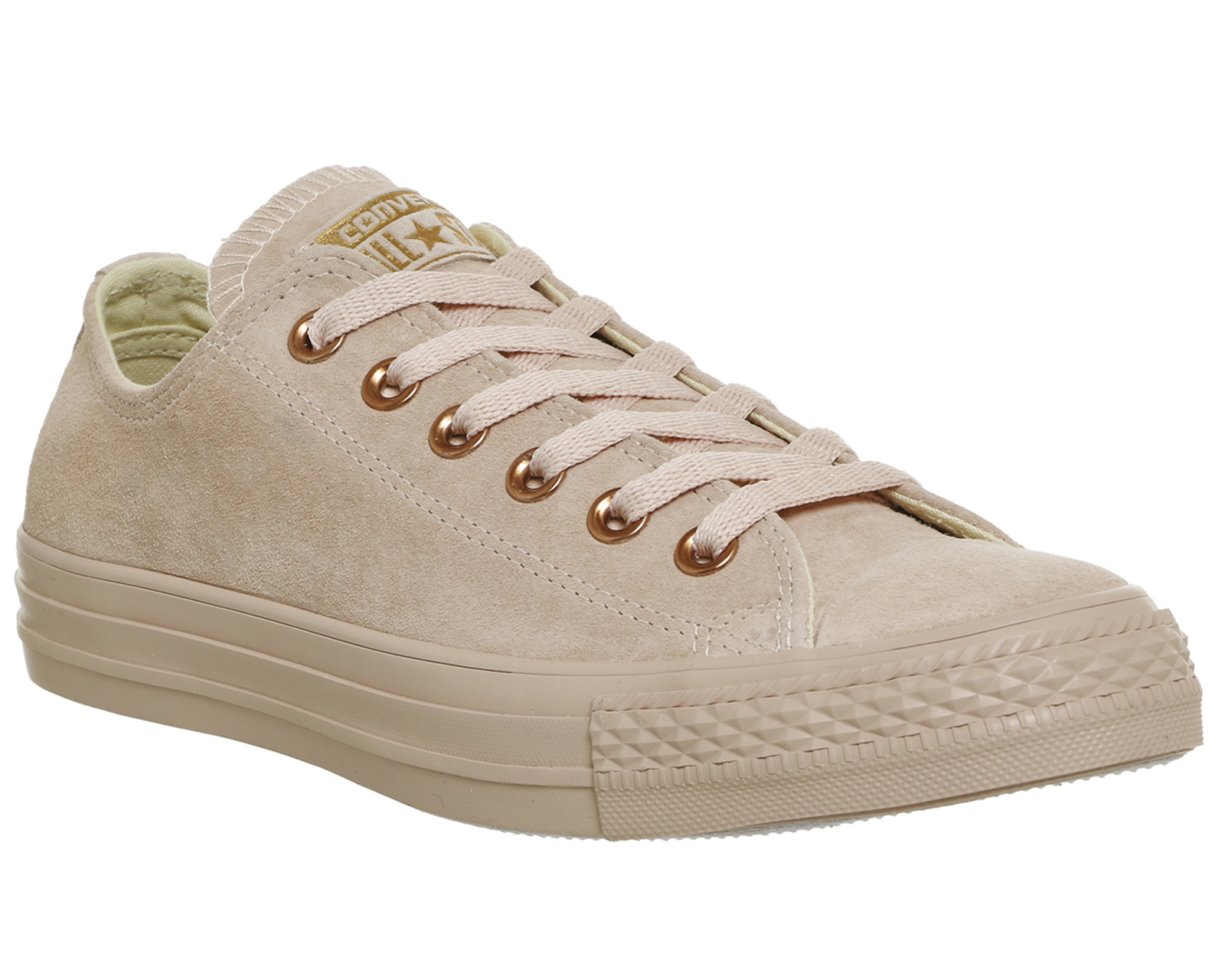 converse gold leather trainers