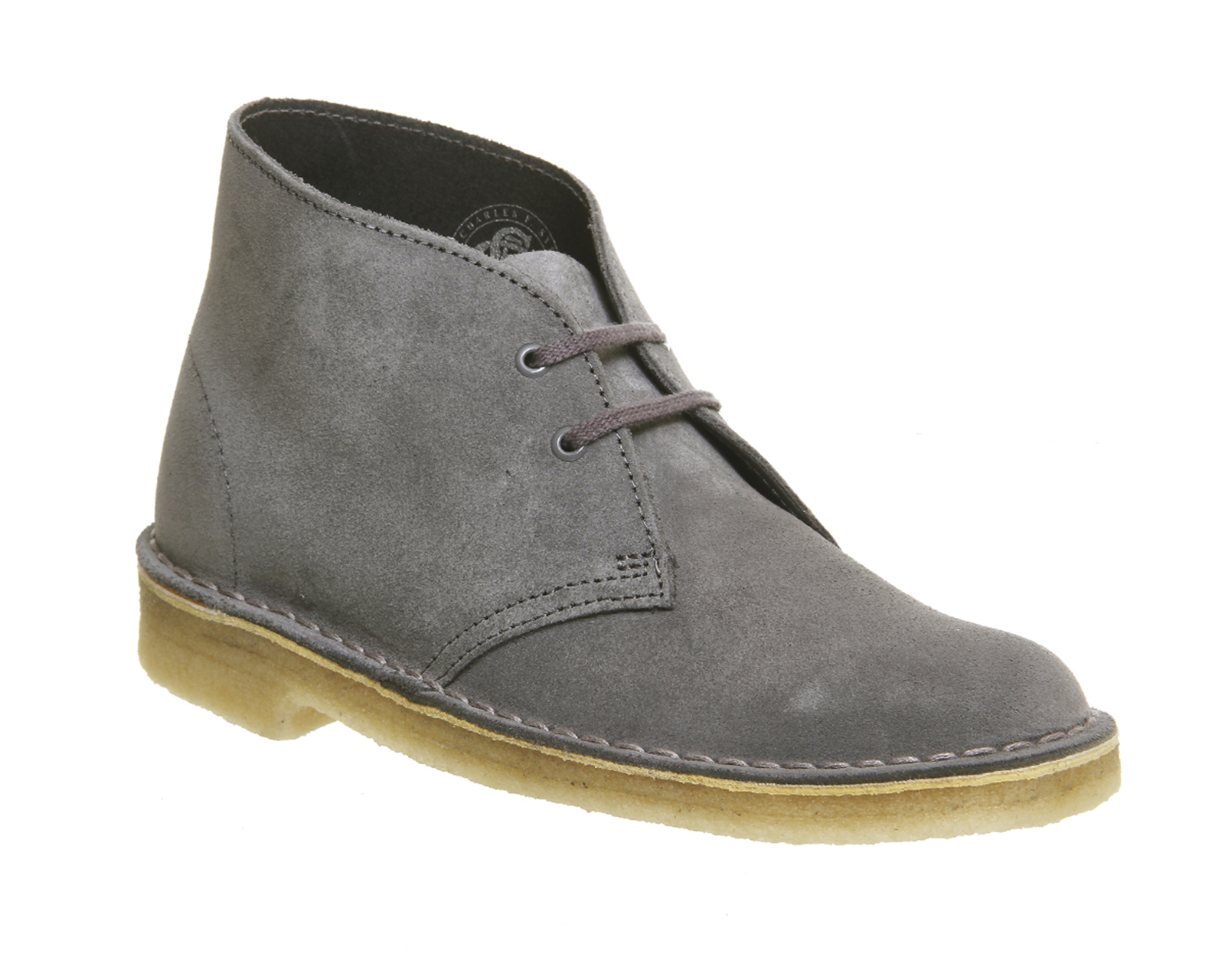 clarks desert boots grey suede buy 