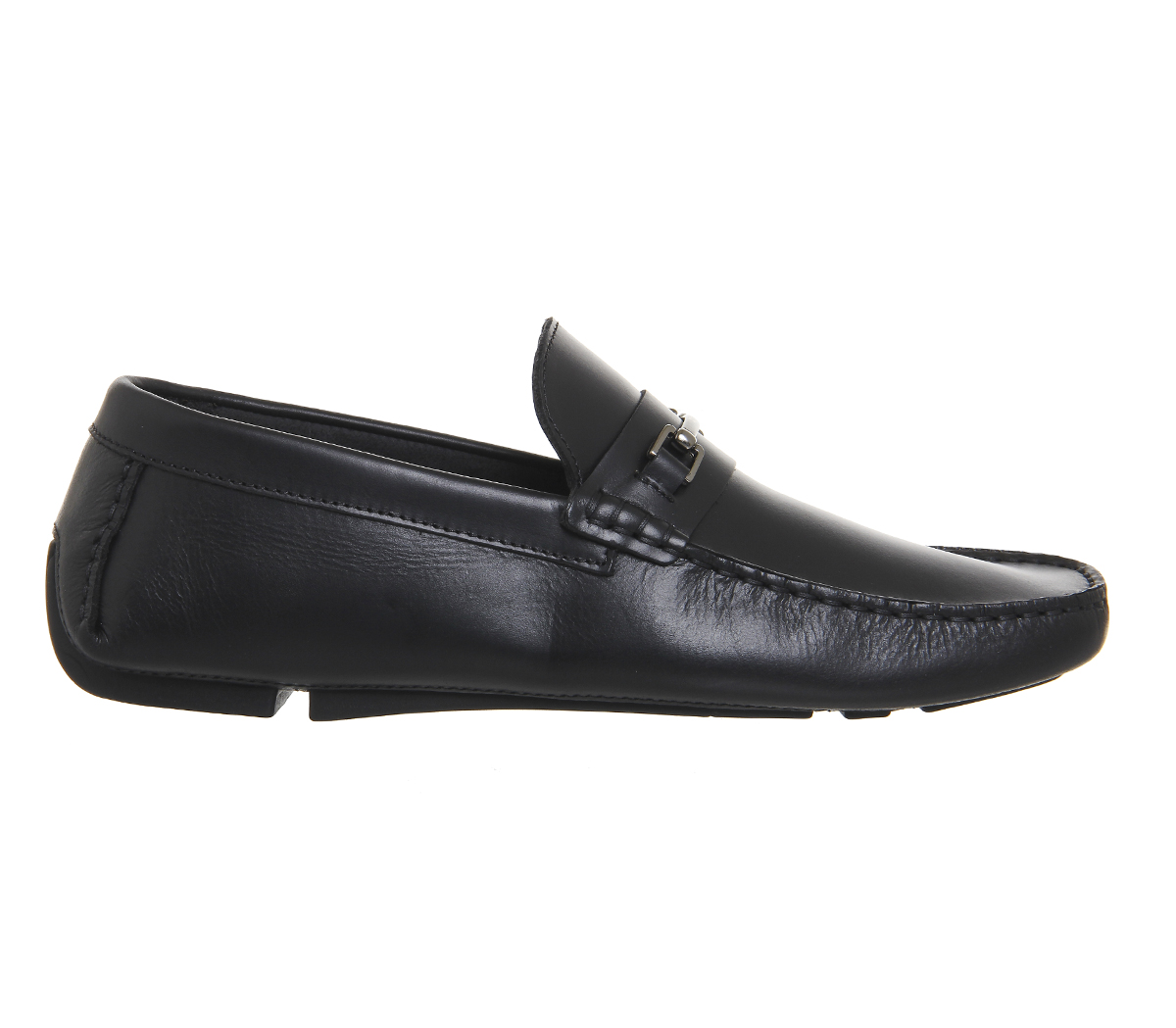 Ask the Missus Bounty Snaffle Driver Loafers Black Leather - Men's ...